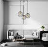 ALBIO 3 BLACK 144/3 wisząca lampa sufitowa LOFT regulowana metalowa złoto czarna druciaki