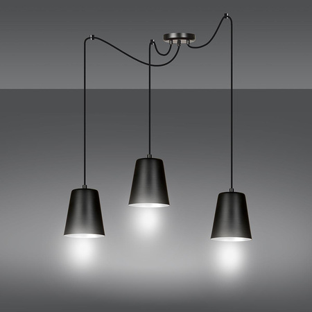 LINK 3 WHITE-GOLD 456/3 wisząca lampa sufitowa klosz biały złoty środek