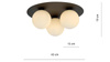 SOLAR 3 BLACK/OPAL 1127/3 plafon sufitowy nowoczesny klosze